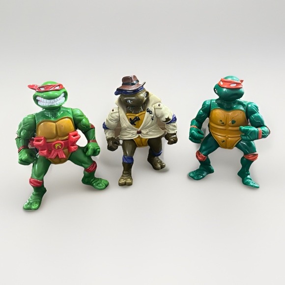 Playmates Toys Other - 1990s Vintage TMNT Teenage Mutant Ninja Turtle Action Figures Lot Of 3